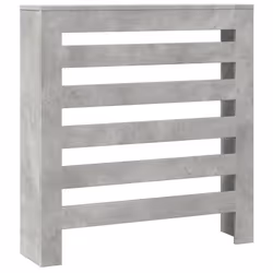 vidaXL Radiator Cover Heater Cover Slat Cabinet Concrete Grey Engineered Wood