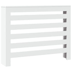vidaXL Radiator Cover Heater Cover Slats Radiator Shelf White Engineered Wood