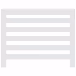 vidaXL Radiator Cover Heater Cover Slats Radiator Shelf White Engineered Wood