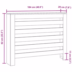 vidaXL Radiator Cover Heater Cover Slats Radiator Shelf White Engineered Wood
