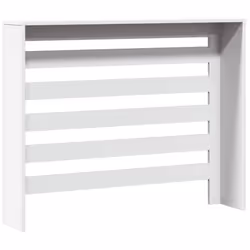 vidaXL Radiator Cover Heater Cover Slats Radiator Shelf White Engineered Wood - Additional view 4