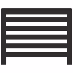 vidaXL Radiator Cover Heater Cover Slats Radiator Shelf Black Engineered Wood