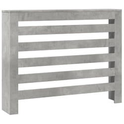 vidaXL Radiator Cover Heater Cover Slat Cabinet Concrete Grey Engineered Wood