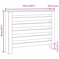 vidaXL Radiator Cover Heater Cover Radiator Shelf Smoked Oak Engineered Wood - Additional view 7