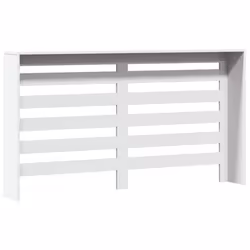 vidaXL Radiator Cover Heater Cover Slats Radiator Shelf White Engineered Wood - Additional view 4
