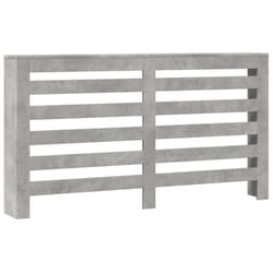 vidaXL Radiator Cover Heater Cover Slat Cabinet Concrete Grey Engineered Wood