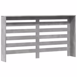 vidaXL Radiator Cover Heater Cover Slat Cabinet Concrete Grey Engineered Wood - Additional view 4