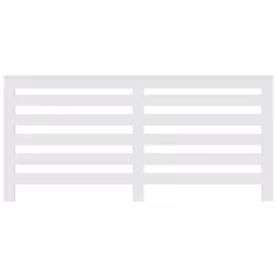 vidaXL Radiator Cover Heater Cover Slats Radiator Shelf White Engineered Wood