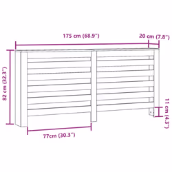 vidaXL Radiator Cover Heater Cover Slats Radiator Shelf White Engineered Wood