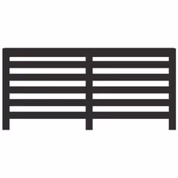 vidaXL Radiator Cover Heater Cover Slats Radiator Shelf Black Engineered Wood