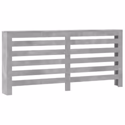 vidaXL Radiator Cover Heater Cover Slat Cabinet Concrete Grey Engineered Wood