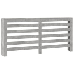 vidaXL Radiator Cover Heater Cover Slat Cabinet Concrete Grey Engineered Wood