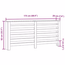 vidaXL Radiator Cover Heater Cover Radiator Shelf Grey Sonoma Engineered Wood - Additional view 7