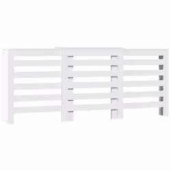 vidaXL Radiator Cover Heater Cover Slats Radiator Shelf White Engineered Wood