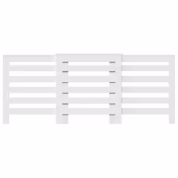 vidaXL Radiator Cover Heater Cover Slats Radiator Shelf White Engineered Wood