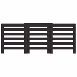 vidaXL Radiator Cover Heater Cover Slats Radiator Shelf Black Engineered Wood
