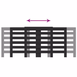vidaXL Radiator Cover Heater Cover Slats Radiator Shelf Black Engineered Wood - Additional view 5