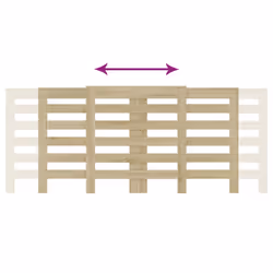vidaXL Radiator Cover Heater Cover Radiator Shelf Sonoma Oak Engineered Wood - Additional view 5