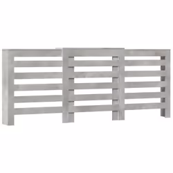 vidaXL Radiator Cover Heater Cover Slat Cabinet Concrete Grey Engineered Wood