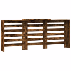vidaXL Radiator Cover Heater Cover Radiator Shelf Smoked Oak Engineered Wood - Additional view 4