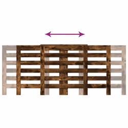 vidaXL Radiator Cover Heater Cover Radiator Shelf Smoked Oak Engineered Wood - Additional view 5