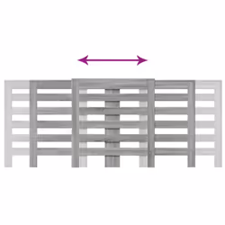 vidaXL Radiator Cover Heater Cover Radiator Shelf Grey Sonoma Engineered Wood - Additional view 5