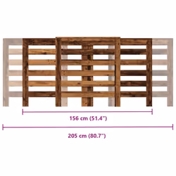 vidaXL Radiator Cover Heater Cover Radiator Shelf Old Wood Engineered Wood - Additional view 9