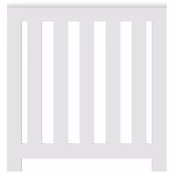 vidaXL Radiator Cover Heater Cover Slats Radiator Shelf White Engineered Wood