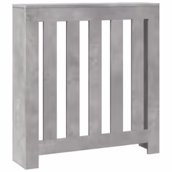 vidaXL Radiator Cover Heater Cover Slat Cabinet Concrete Grey Engineered Wood