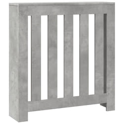 vidaXL Radiator Cover Heater Cover Slat Cabinet Concrete Grey Engineered Wood