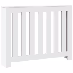 vidaXL Radiator Cover Heater Cover Slats Radiator Shelf White Engineered Wood