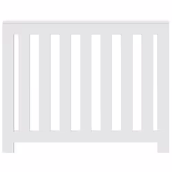 vidaXL Radiator Cover Heater Cover Slats Radiator Shelf White Engineered Wood