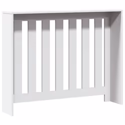 vidaXL Radiator Cover Heater Cover Slats Radiator Shelf White Engineered Wood - Additional view 4