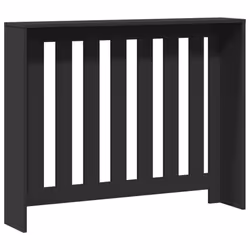 vidaXL Radiator Cover Heater Cover Slats Radiator Shelf Black Engineered Wood - Additional view 4