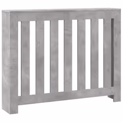 vidaXL Radiator Cover Heater Cover Slat Cabinet Concrete Grey Engineered Wood