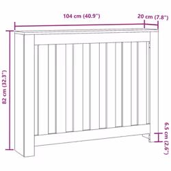 vidaXL Radiator Cover Heater Cover Radiator Shelf Grey Sonoma Engineered Wood - Additional view 7