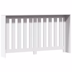 vidaXL Radiator Cover Heater Cover Slats Radiator Shelf White Engineered Wood - Additional view 4