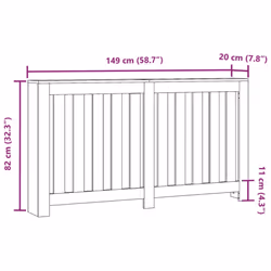 vidaXL Radiator Cover Heater Cover Radiator Shelf Sonoma Oak Engineered Wood - Additional view 3