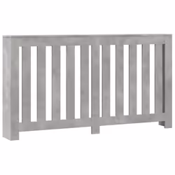 vidaXL Radiator Cover Heater Cover Slat Cabinet Concrete Grey Engineered Wood