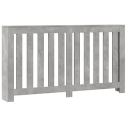 vidaXL Radiator Cover Heater Cover Slat Cabinet Concrete Grey Engineered Wood