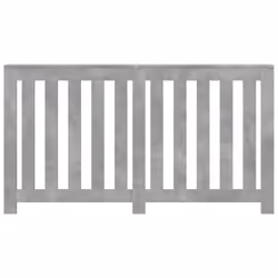 vidaXL Radiator Cover Heater Cover Slat Cabinet Concrete Grey Engineered Wood