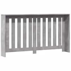 vidaXL Radiator Cover Heater Cover Slat Cabinet Concrete Grey Engineered Wood - Additional view 4
