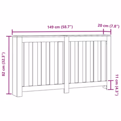 vidaXL Radiator Cover Heater Cover Radiator Shelf Artisian Oak Engineered Wood - Additional view 7
