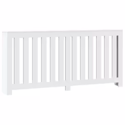 vidaXL Radiator Cover Heater Cover Slats Radiator Shelf White Engineered Wood