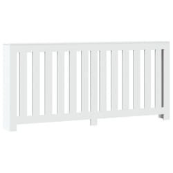 vidaXL Radiator Cover Heater Cover Slats Radiator Shelf White Engineered Wood