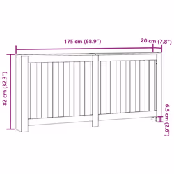 vidaXL Radiator Cover Heater Cover Slats Radiator Shelf White Engineered Wood - Additional view 7