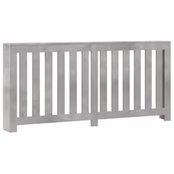 vidaXL Radiator Cover Heater Cover Slat Cabinet Concrete Grey Engineered Wood