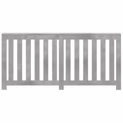 vidaXL Radiator Cover Heater Cover Slat Cabinet Concrete Grey Engineered Wood