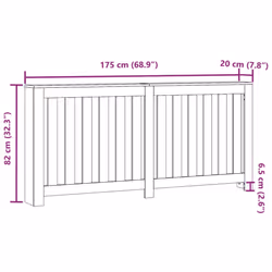 vidaXL Radiator Cover Heater Cover Radiator Shelf Old Wood Engineered Wood - Additional view 7