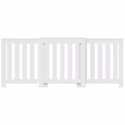 vidaXL Radiator Cover Heater Cover Slats Radiator Shelf White Engineered Wood